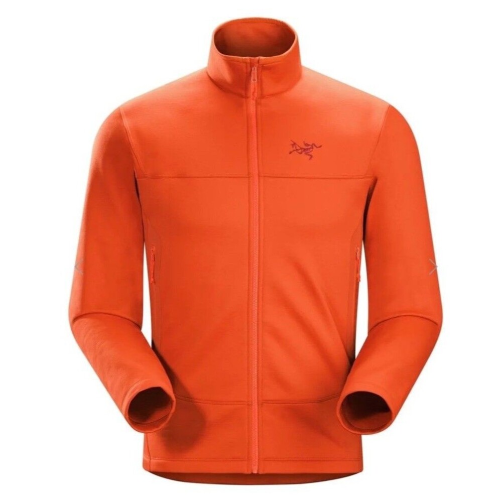 Arc'teryx Arenite Full-Zip Jacket Men's Large Fleece Fiesta Orange Pockets